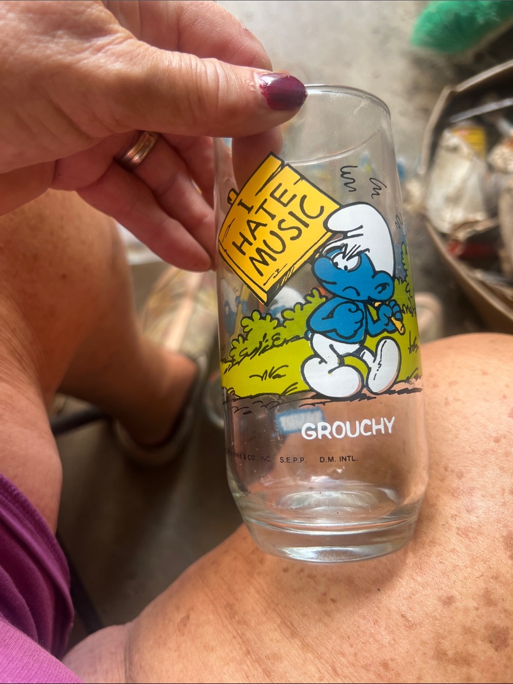 Vintage smurf glasses (4)